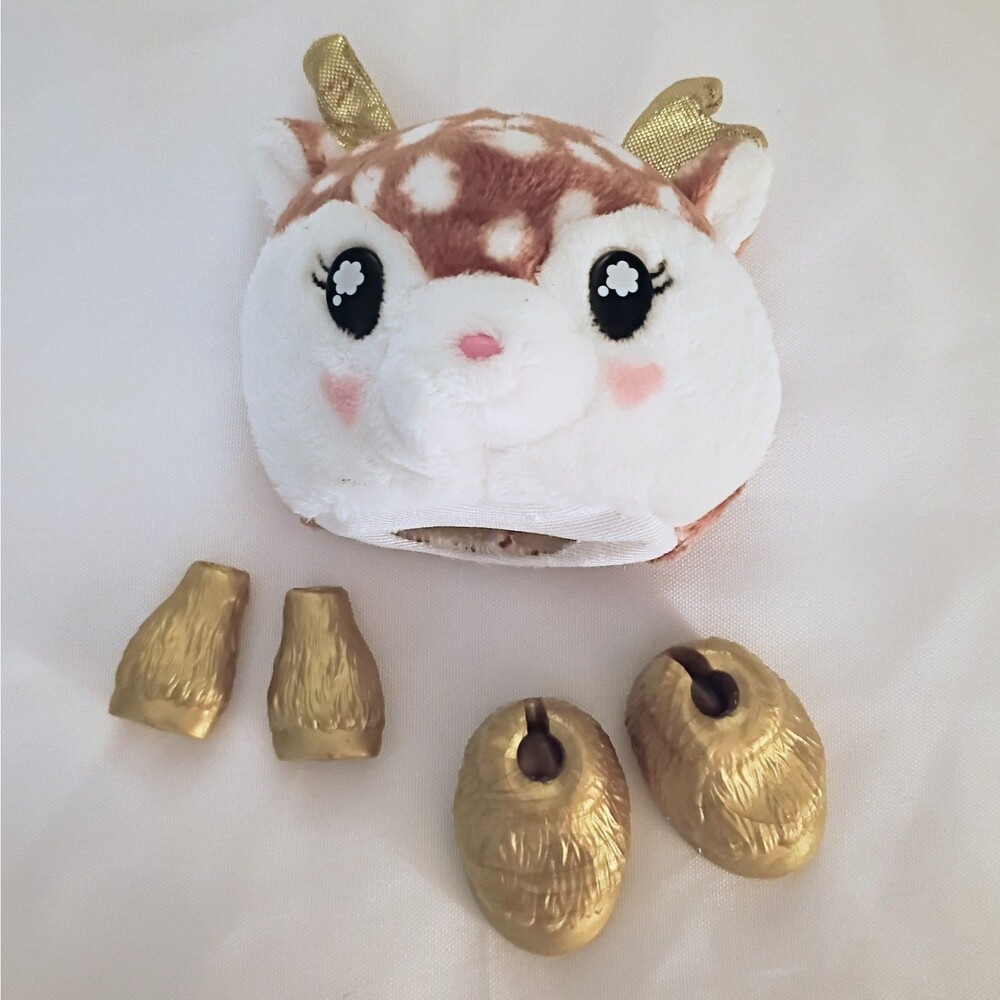 Barbie Cutie Reveal Gold Reindeer Mascot Doll Costume Head Hooves Feet
